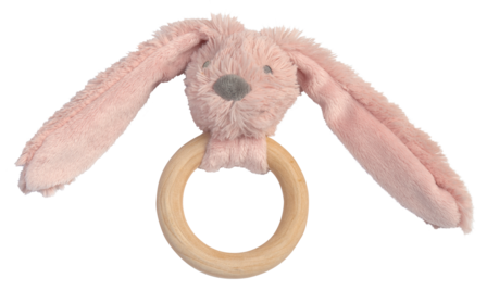 Old Pink Rabbit Richie Wooden Teething Ring