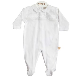 Cotton white pyama 0m