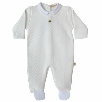 Ivory jacquard babygrow 3m