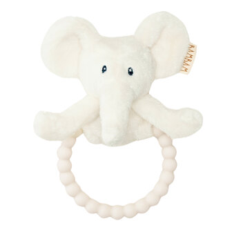 Recycled Elephant Teething ring with rattle