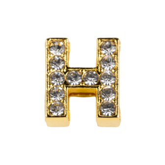 AB - Gold H w. white stones
