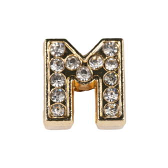 AB - Gold M w. white stones
