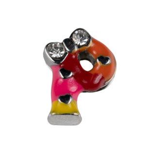 Letter 8mm - Style 18 - P - Colored w. Bowtie
