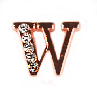 AB - W. rose color w. stones on one side