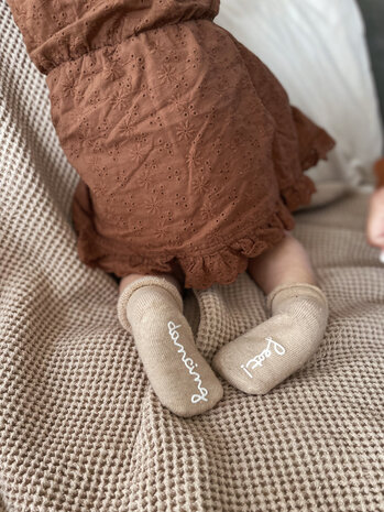 Socks "Dancing feet" Beige